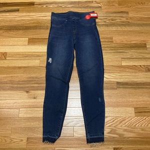 Spanx distressed denim leggings